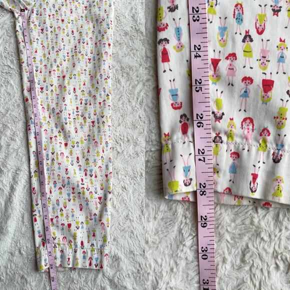 Vintage 80s 90s Banana Republic girl doll print trouser pants high rise cotton L - Picture 6 of 15